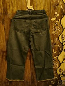 AUSTIN WIDE CROPPED Denim Jeans XS