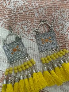 Yellow Colour Earrings.