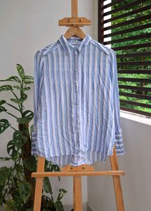 MANGO BASIC Striped Button-Down Shirt