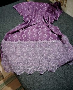 Elegant Purple dupatta (stole)