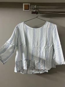 Striped Ruffle Hem Top