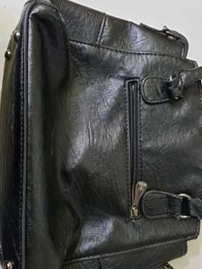 Black Leather Satchel