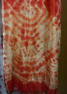 Orange Tie-Dye Dupatta