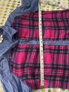 Plaid &amp; Denim Button-Up