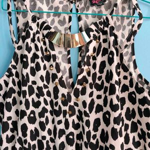 Chic Animal Print Mini Dress