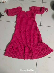 Pink Textured Dress