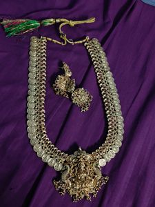 Brand New Lakshmi Kasumalai Haram - Antique Finish