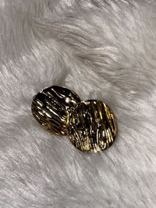 Gold Textured Earrings
