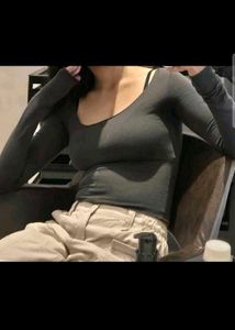 grey sheer top