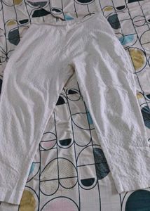 Peach Embroidered Kurta With Chikankari Pant