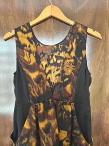 Cheetah Flowy  Backless Dress
