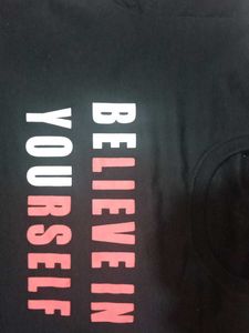 Believe Yourself Black Sweater