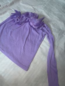 Purple Ruffle Top