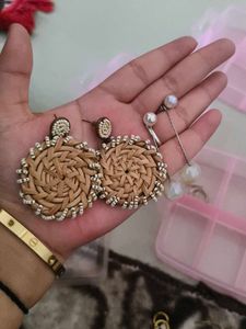 Woven Raffia Earrings