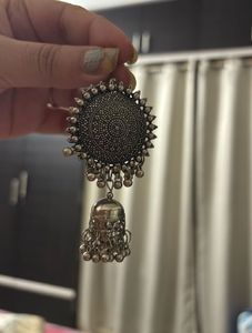 Oxidized Jhumka Earrings
