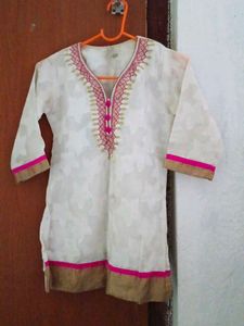 Embroidered Pink & Gold Tunic