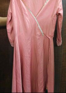 Peach Anarkali suit with Duppata
