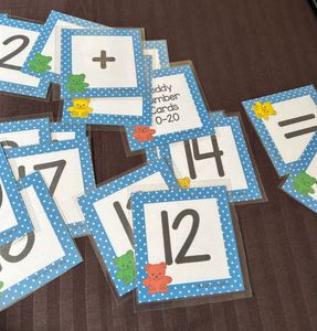 0-20 Laminated Flash Cards