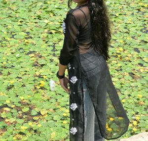 BLACK चिकनकारी KURTI🌻