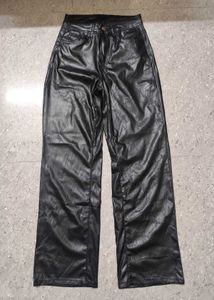 Black Faux Leather Pants