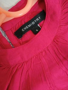 Pink Sleeveless Mock Neck Top