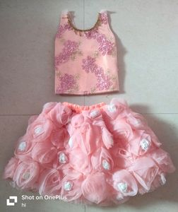 Cute Pink Floral Toddler Outfit
