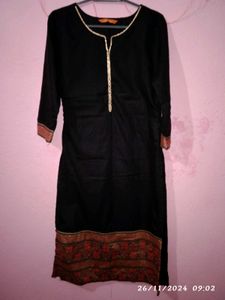 Indo era black kurta trouser set