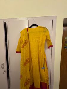 Yellow Printed Kurta Set