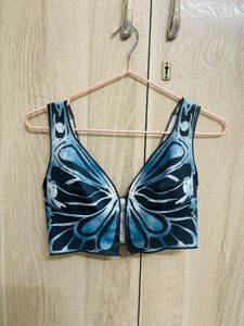 Pinteresty Butterfly Crop Top