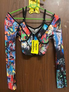 Stylecast X Hersheinbox Black&amp;Blue Abstract Print