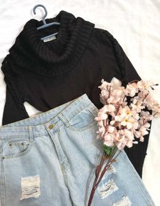 Black Turtleneck Sweater C