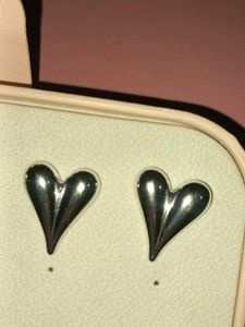 Heart Shaped Silver Earrings