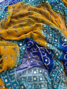 Pure Georgette With Stone Work