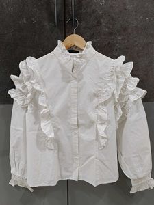 Ruffled White Shirt