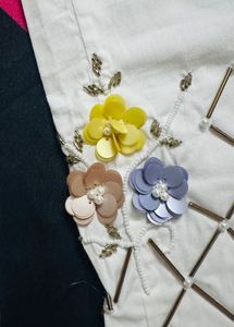 Hand Work White Pant