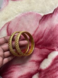 beautiful gold tone bangles