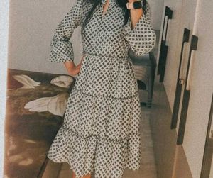 Printed Tiered Dress