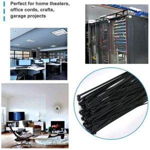 4Inch Nylon Self Locking Cable Ties, Heavy Duty Strong Zip Wire Tie. Pack of 100pc