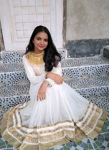 White Anarkali suit🪞🕊️🤍✨