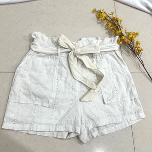 White Eyelet Shorts
