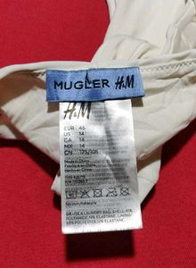 Thierry Mugler Women&#39;s White Bodysuit-one-piece