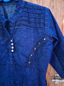 Denim Nevy Blue Top