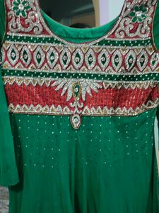 Green Embroidered Kurta Set