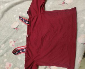 Maroon Casual Top