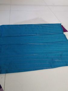 Elegant Blue &amp; Pink checked Saree