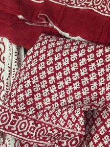 Red N White Kurta Pallzoo Set