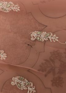 Peach Embroidered Kurta