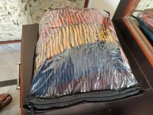 Women Crushed Pleated Stripes Design Saree