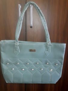 Stylish Mint Green Tote Bag