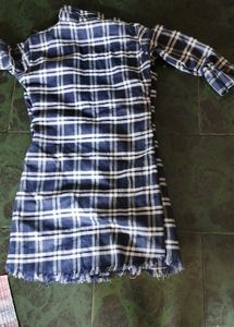 Stylish Plaid Shirt And Graphic Tee Combo
